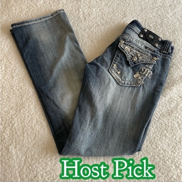 ✅host Pick✅ Miss Me Embellished Easy Boot Jeans, 26X33 - Picture 1 of 12